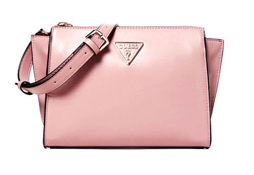 GUESS TANGEY Mini Crossbody Top Zip Rosa, Damentasche Umhängetasche Handbag